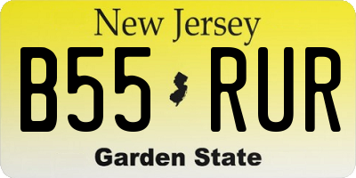 NJ license plate B55RUR