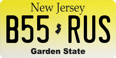 NJ license plate B55RUS