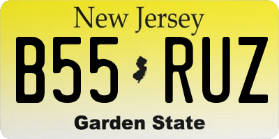 NJ license plate B55RUZ