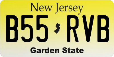 NJ license plate B55RVB
