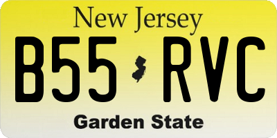 NJ license plate B55RVC