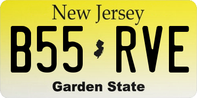 NJ license plate B55RVE