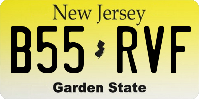 NJ license plate B55RVF