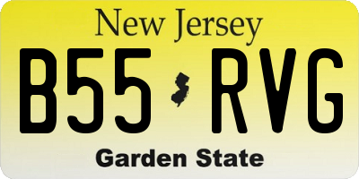 NJ license plate B55RVG