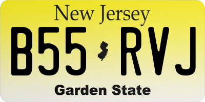 NJ license plate B55RVJ