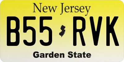 NJ license plate B55RVK
