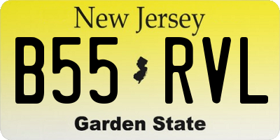 NJ license plate B55RVL