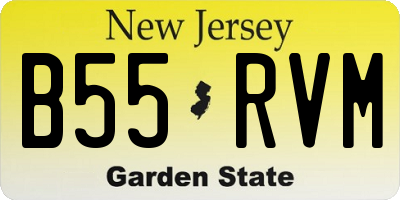 NJ license plate B55RVM