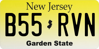 NJ license plate B55RVN