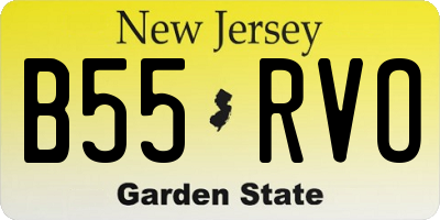 NJ license plate B55RVO