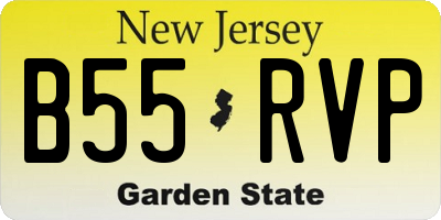 NJ license plate B55RVP