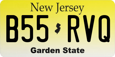 NJ license plate B55RVQ