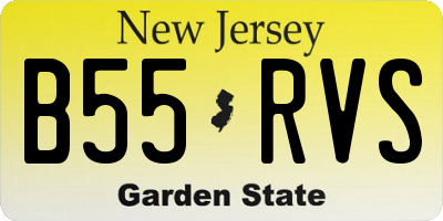 NJ license plate B55RVS