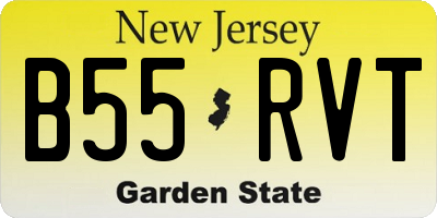NJ license plate B55RVT