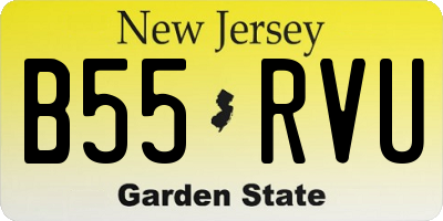 NJ license plate B55RVU