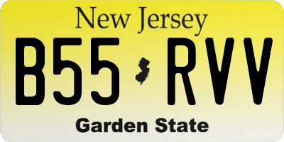 NJ license plate B55RVV