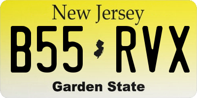 NJ license plate B55RVX