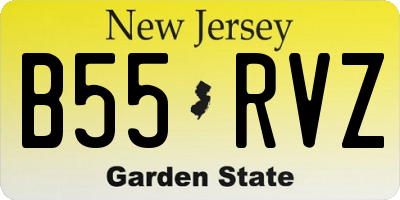 NJ license plate B55RVZ