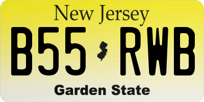 NJ license plate B55RWB