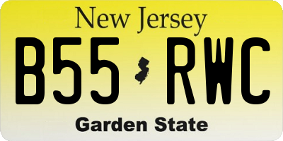 NJ license plate B55RWC