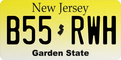 NJ license plate B55RWH