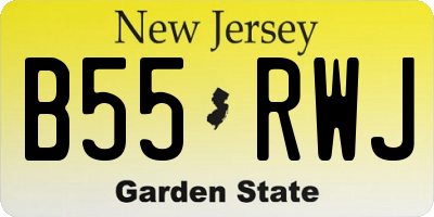 NJ license plate B55RWJ