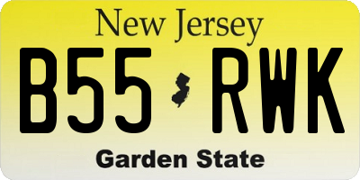 NJ license plate B55RWK