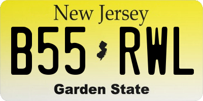 NJ license plate B55RWL