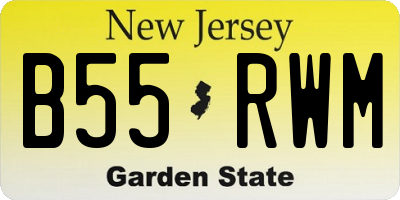 NJ license plate B55RWM