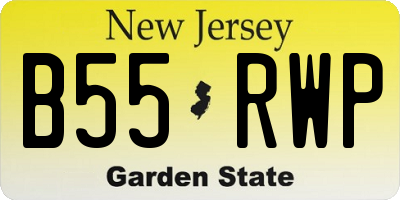 NJ license plate B55RWP
