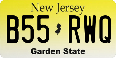NJ license plate B55RWQ