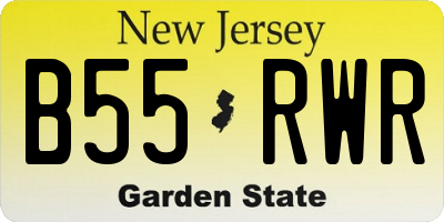 NJ license plate B55RWR