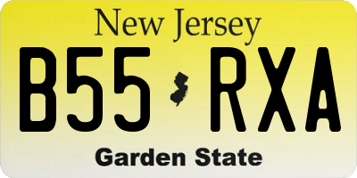 NJ license plate B55RXA