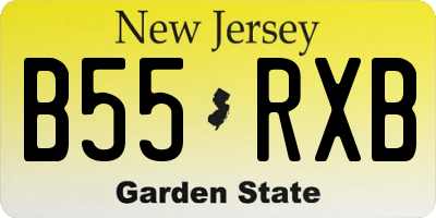 NJ license plate B55RXB