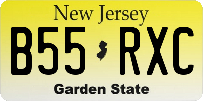 NJ license plate B55RXC