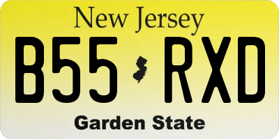 NJ license plate B55RXD