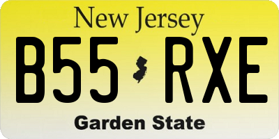 NJ license plate B55RXE