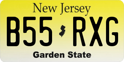 NJ license plate B55RXG