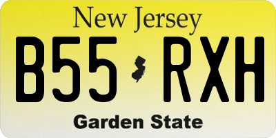 NJ license plate B55RXH
