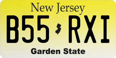 NJ license plate B55RXI