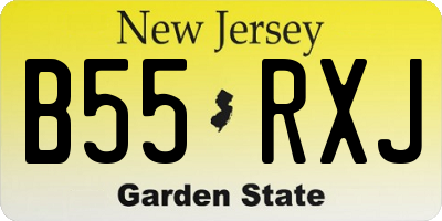 NJ license plate B55RXJ