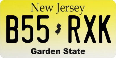 NJ license plate B55RXK