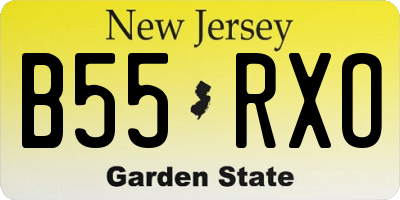 NJ license plate B55RXO