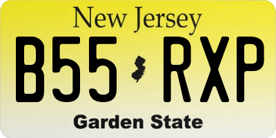 NJ license plate B55RXP