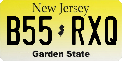 NJ license plate B55RXQ