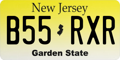 NJ license plate B55RXR