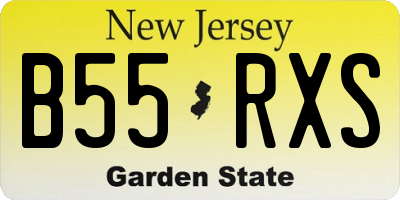 NJ license plate B55RXS