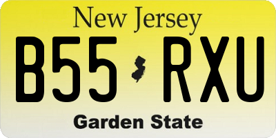 NJ license plate B55RXU
