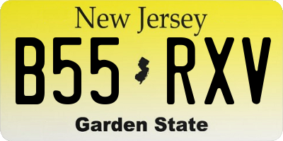 NJ license plate B55RXV