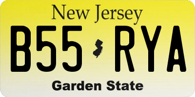 NJ license plate B55RYA